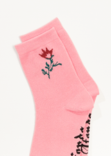 AFENDS Womens The Rose - Recycled Socks Two Pack - Pink - Afends womens the rose   recycled socks two pack   pink 