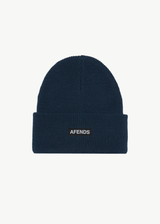 AFENDS Mens Hometown - Recycled Beanie - Navy - Afends mens hometown   recycled beanie   navy 