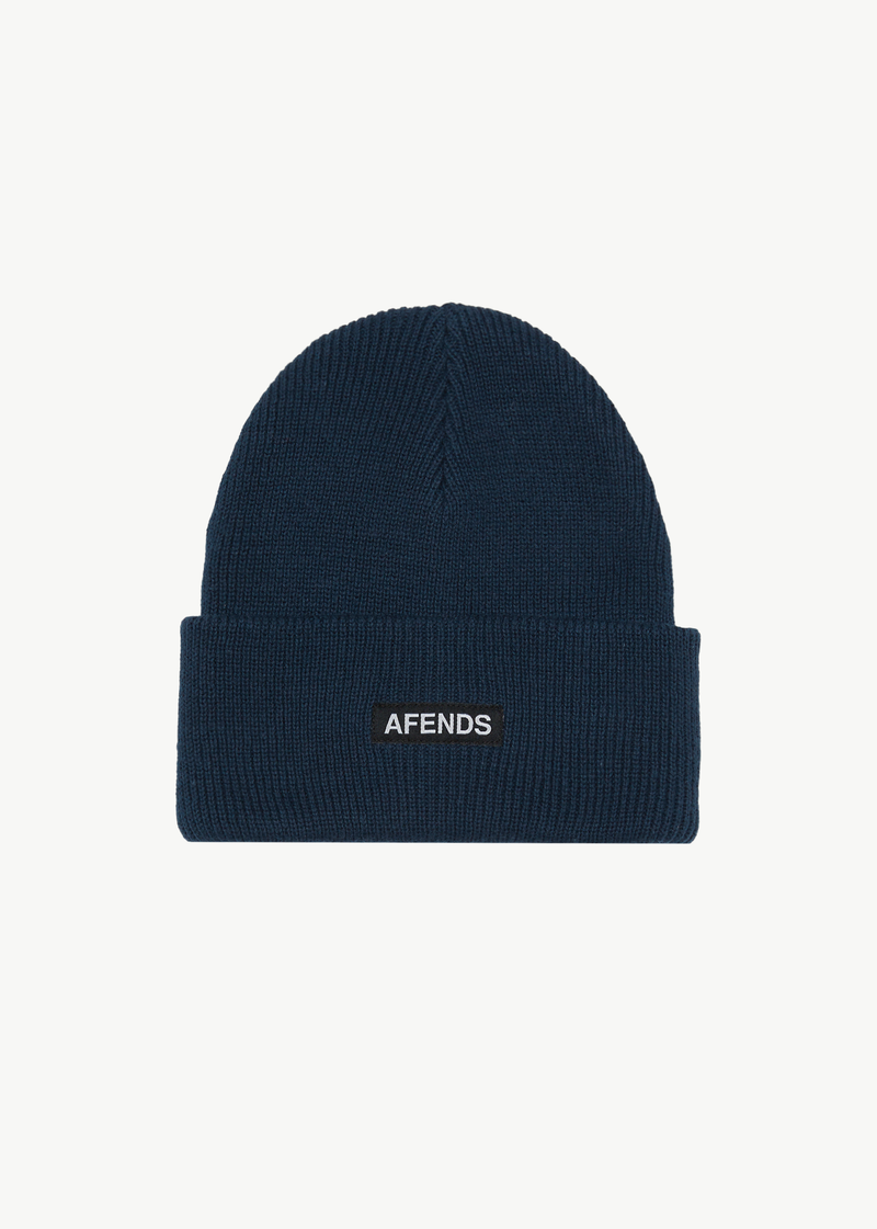 Afends Mens Hometown - Recycled Beanie - Navy