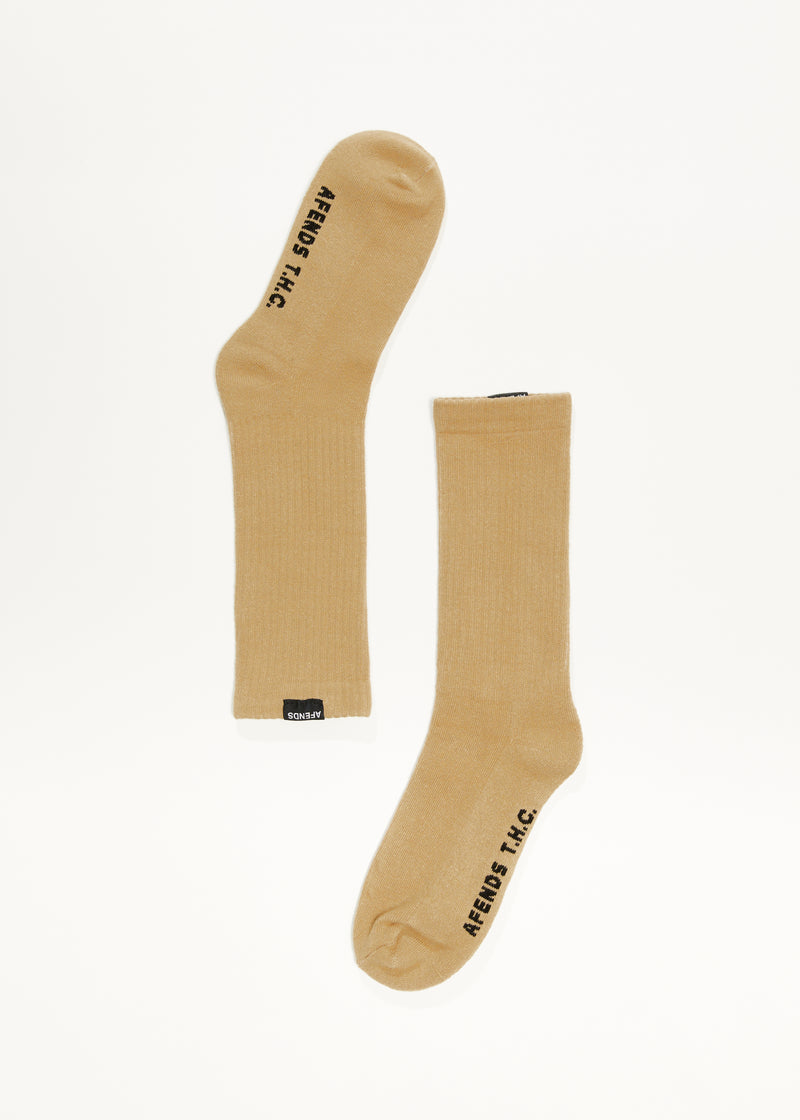 Afends Mens Everyday - Hemp Socks One Pack - Taupe