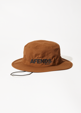 AFENDS Unisex Vinyl - Bucket Hat - Toffee - Afends unisex vinyl   bucket hat   toffee a233634 tof os
