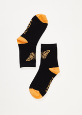 Afends Womens Papillon -  Socks One Pack - Black - Afends womens papillon    socks one pack   black 