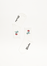 AFENDS Womens The Rose - Recycled Socks Two Pack - Pink - Afends womens the rose   recycled socks two pack   pink 