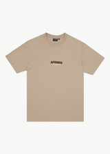 Afends Mens Vinyl - Recycled Retro T-Shirt - Taupe - Afends mens vinyl   recycled retro t shirt   taupe