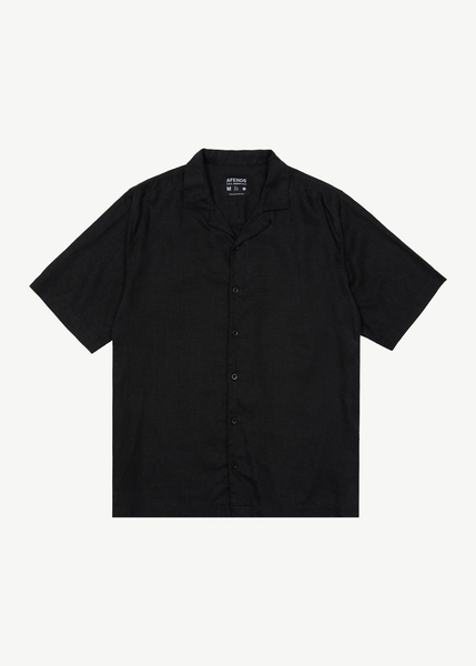 AFENDS Mens Flowerbed - Check Flannel Long Sleeve Shirt - Black