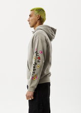 Afends Mens F Plastic - Graphic Hoodie - Olive - Afends mens f plastic   graphic hoodie   olive 