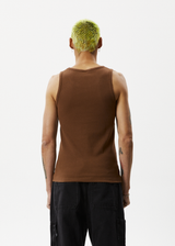 Afends Mens Paramount - Recycled Ribbed Singlet - Toffee - Afends mens paramount   recycled ribbed singlet   toffee