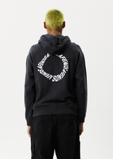 Afends Mens Vinyl - Logo Hoodie - Charcoal - Afends mens vinyl   logo hoodie   charcoal 