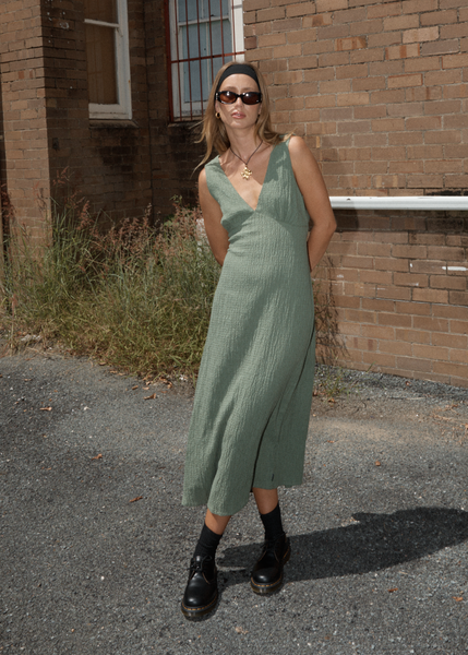 AFENDS Womens Focus - Seersucker Maxi Dress