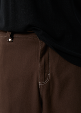 AFENDS Mens Pablo - Recycled Baggy Fit Pant - Coffee - Afends mens pablo   recycled baggy fit pant   coffee 