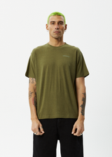 Afends Staple - Hemp Boxy Fit Tee - Military - Afends staple   hemp boxy fit tee   military