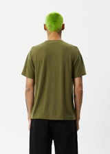 Afends Staple - Hemp Boxy Fit Tee - Military - Afends staple   hemp boxy fit tee   military