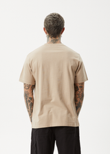 Afends Mens Vinyl - Recycled Retro T-Shirt - Taupe - Afends mens vinyl   recycled retro t shirt   taupe