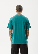 Afends Mens Vinyl - Recycled Retro T-Shirt - Washed Pine - Afends mens vinyl   recycled retro t shirt   washed pine 