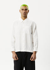 Afends Mens Everyday - Hemp Long Sleeve Shirt - White - Afends mens everyday   hemp long sleeve shirt   white 