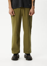 AFENDS Mens Richmond - Recycled Carpenter Pant - Military - Afends mens richmond   recycled carpenter pant   military 