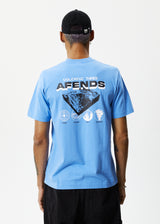Afends Mens Volcanic Times - Graphic Retro  T-Shirt - Arctic - Afends mens volcanic times   graphic retro  t shirt   arctic 