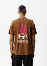 Afends Mens Programmed To Grow - Graphic Boxy  T-Shirt - Toffee - Afends mens programmed to grow   graphic boxy  t shirt   toffee 