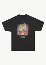 AFENDS Mens Holiday - Graphic Boxy  T-Shirt - Stone Black - Afends mens holiday   graphic boxy  t shirt   stone black 