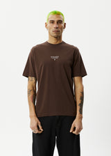 Afends Mens Space - Retro Fit Tee - Coffee - Afends mens space   retro fit tee   coffee 