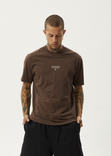 Afends Mens Space - Retro Fit Tee - Coffee - Afends mens space   retro fit tee   coffee 