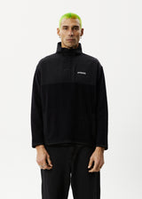 Afends Mens Message - Fleece Pullover - Black - Afends mens message   fleece pullover   black 