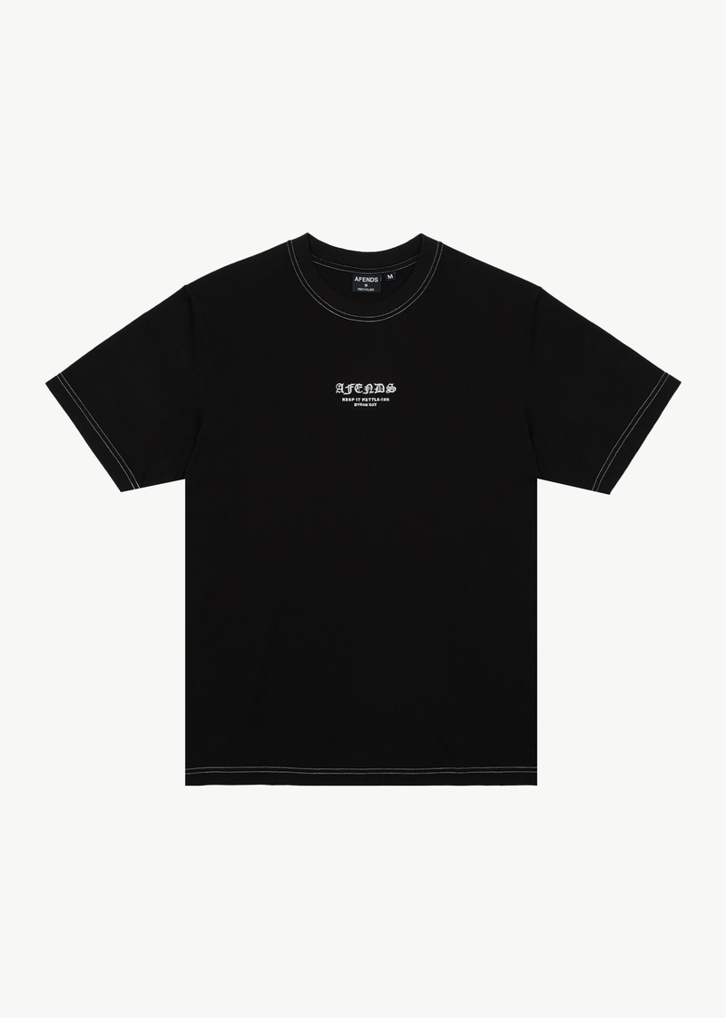 Afends Mens Gothic - Retro T-Shirt - Black