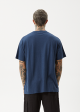 Afends Mens Sunflower - Boxy T-Shirt - Navy - Afends mens sunflower   boxy t shirt   navy 