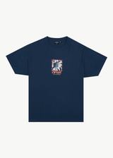 Afends Mens Sunflower - Boxy T-Shirt - Navy - Afends mens sunflower   boxy t shirt   navy 
