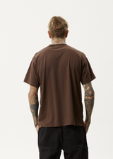 Afends Mens Pilot - Boxy T-Shirt - Coffee - Afends mens pilot   boxy t shirt   coffee 