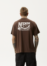 Afends Mens High Utility - Boxy T-Shirt - Coffee - Afends mens high utility   boxy t shirt   coffee 