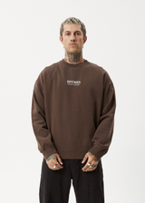 Afends Mens Questions - Crew Neck - Coffee - Afends mens questions   crew neck   coffee 
