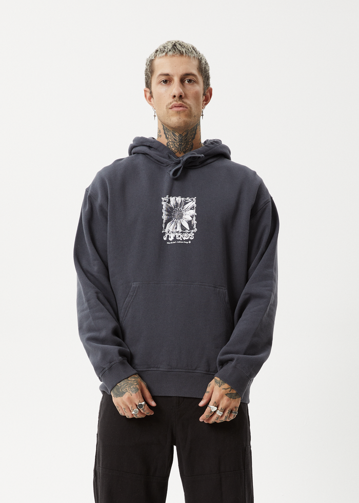 Afends Mens Sunflower - Pull On Hood - Charcoal 