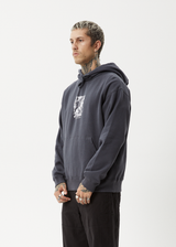 AFENDS Mens Sunflower - Pull On Hood - Charcoal - Afends mens sunflower   pull on hood   charcoal 