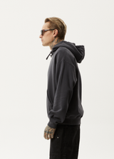 Afends Mens Questions - Pull On Hood - Charcoal - Afends mens questions   pull on hood   charcoal 