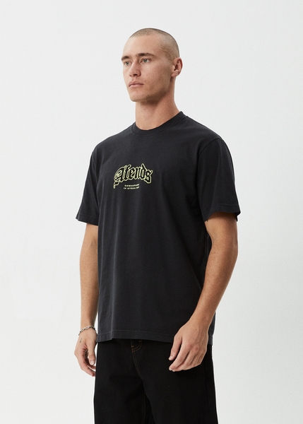 AFENDS Mens Nuts N Bolts - Heavyweight Boxy Tee - Terra