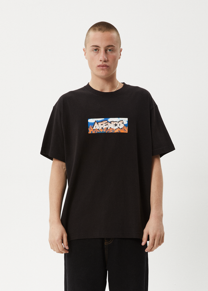 AFENDS Mens Genesis - Boxy Long Sleeve Tee - White