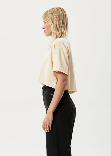 AFENDS Womens Slay - Oversized Tee - Sand