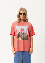 AFENDS Womens Under Pressure - Oversized T-Shirt - Washed Hibiscus - Afends womens under pressure   oversized t shirt   washed hibiscus 
