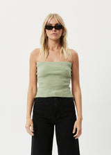 Afends Womens Weekend -  Knit Tube Top - Eucalyptus - Afends womens weekend    knit tube top   eucalyptus 