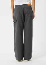 AFENDS Womens Lexi - Recycled Low Rise Carpenter Pant - Gunmetal - Afends womens lexi   recycled low rise carpenter pant   gunmetal 
