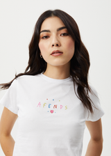 AFENDS Womens Funhouse - Baby Tee - White - Afends womens funhouse   baby tee   white 