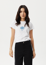 AFENDS Womens Petal - Baby Tee - White - Afends womens petal   baby tee   white 