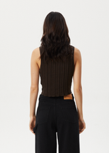 Afends Womens Landed - Knit Tank - Coffee - Afends womens landed   knit tank   coffee 