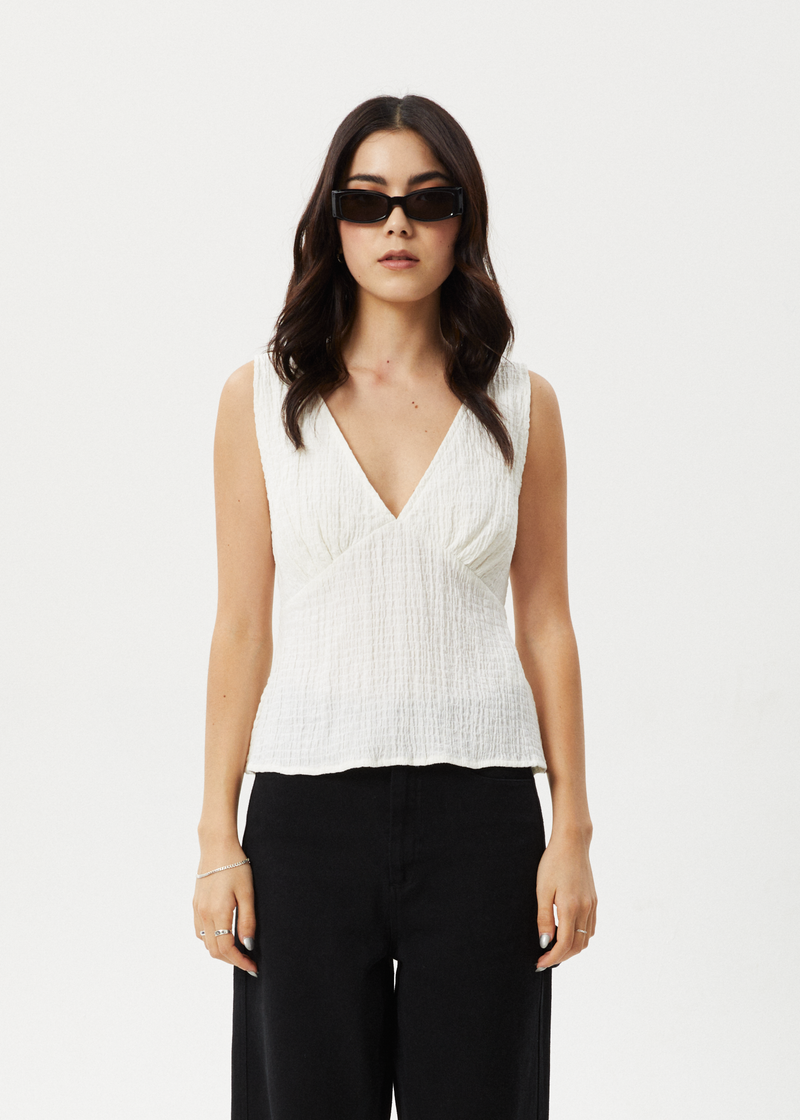 Afends Womens Focus - Sleeveless Top - White