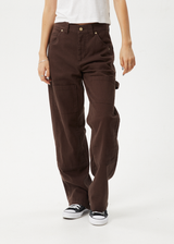AFENDS Womens Moss - Carpenter Pant - Coffee - Afends womens moss   carpenter pant   coffee 