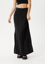 Afends Womens Grace - Cupro Maxi Skirt - Black - Afends womens grace   cupro maxi skirt   black 