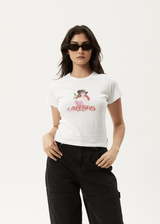 AFENDS Womens Worlds Above - Baby T-Shirt - White - Afends womens worlds above   baby t shirt   white 