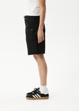 Afends Womens Carly - Low Rise Carpenter Short - Black - Afends womens carly   low rise carpenter short   black 