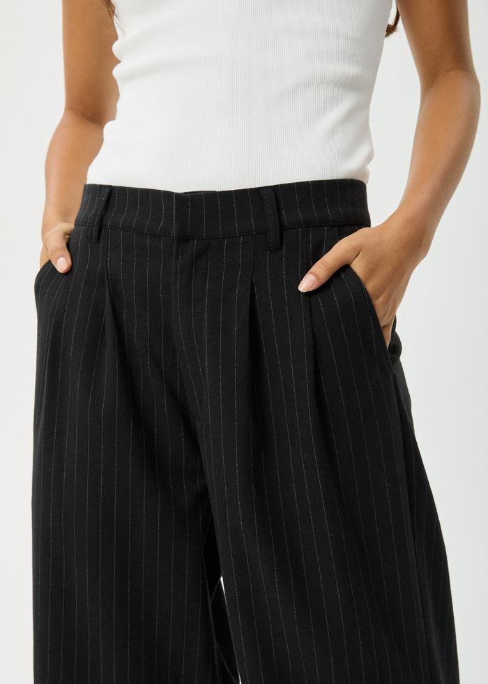 Afends Womens Business - Pleat Trouser - Black 
